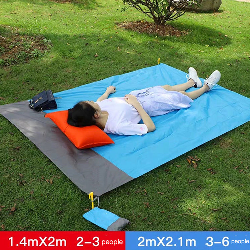 Portable Waterproof Picnic Mat Beach Mat Pocket Blanket Image