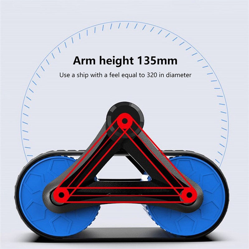 Double Wheel Abdominal Exerciser Women Men Automatic Rebound Ab Wheel Roller Waist Trainer Gym Sports Home Exercise Devices Image