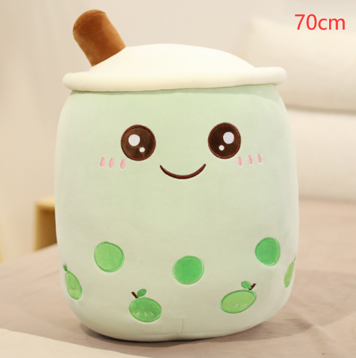 Cute Fruit Drink Plush Stuffed Soft Strawberry Milk Tea Plush Boba Tea Cup Toy Bubble Tea Pillow Cushion Kids Gift Image