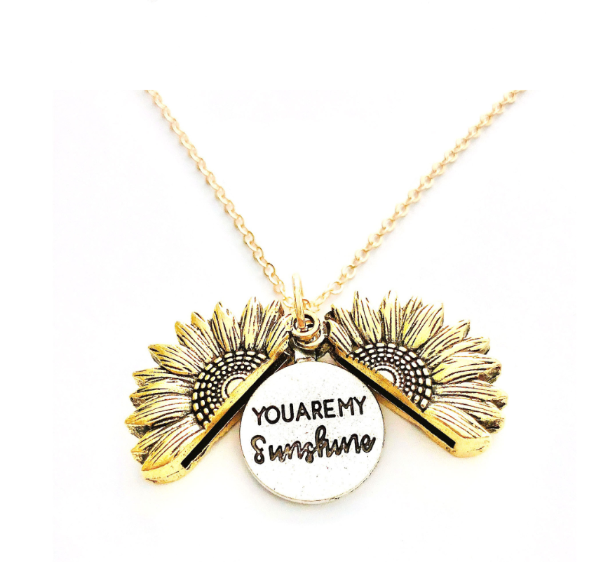 Sunflower Double Lettering Necklace Image