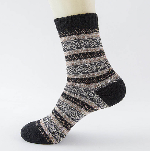 Winter Thick Warm Stripe Wool Socks Casual Sock Business Socks Image