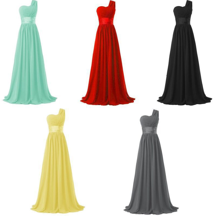 Long Multi-color Banquet Evening Dress Image