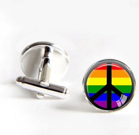 Gay Pride Cufflinks Image