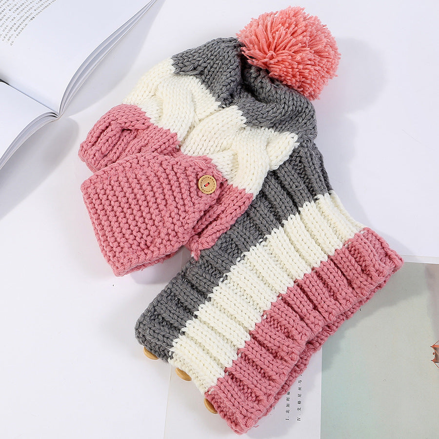 Ymsaid Fashion Winter Hat Thickened Cotton Women's Hat Warm PomPoms Hats For Women Girl Knitted Beanies Female Skiing Cap Image