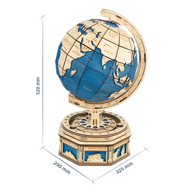 Robotime Globe Earth 567pcs 3D Wooden Puzzle Games Ocean Map Ball Assemble Model Toys Xms Gift for Children Boys Dropshipping Image