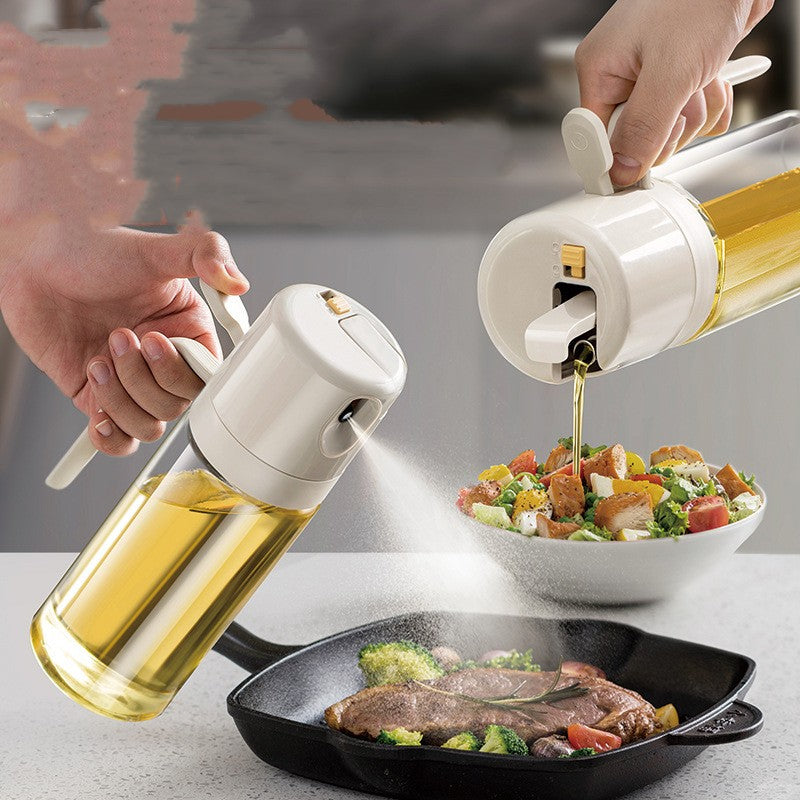 2 In 1 Oil Sprayer Bottle BBQ Cooking Oil Dispenser Olive Oil Pourers Sprayer Kitchen Baking Oil Mister Vinegar Bottle Image