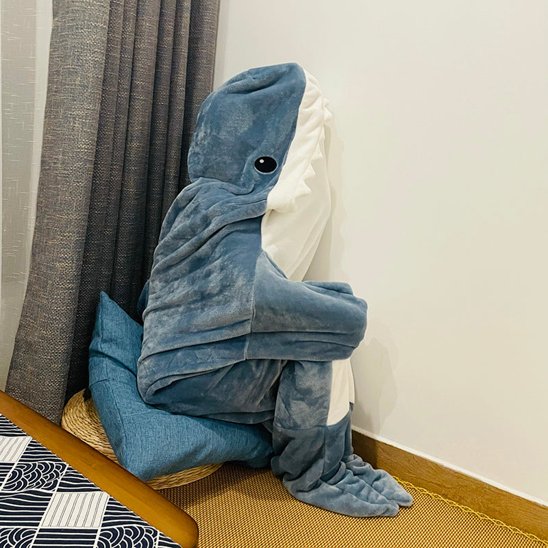 Cartoon Shark Sleeping Bag Pajamas Office Nap Shark Blanket Karakal High Quality Fabric Mermaid Shawl Blanket For Children Image