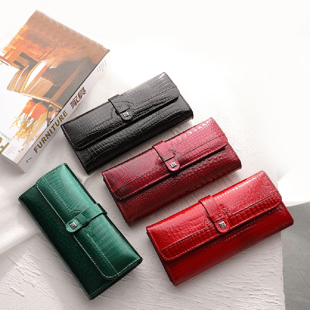 Women's Summer New Bright Leather Wallet Image