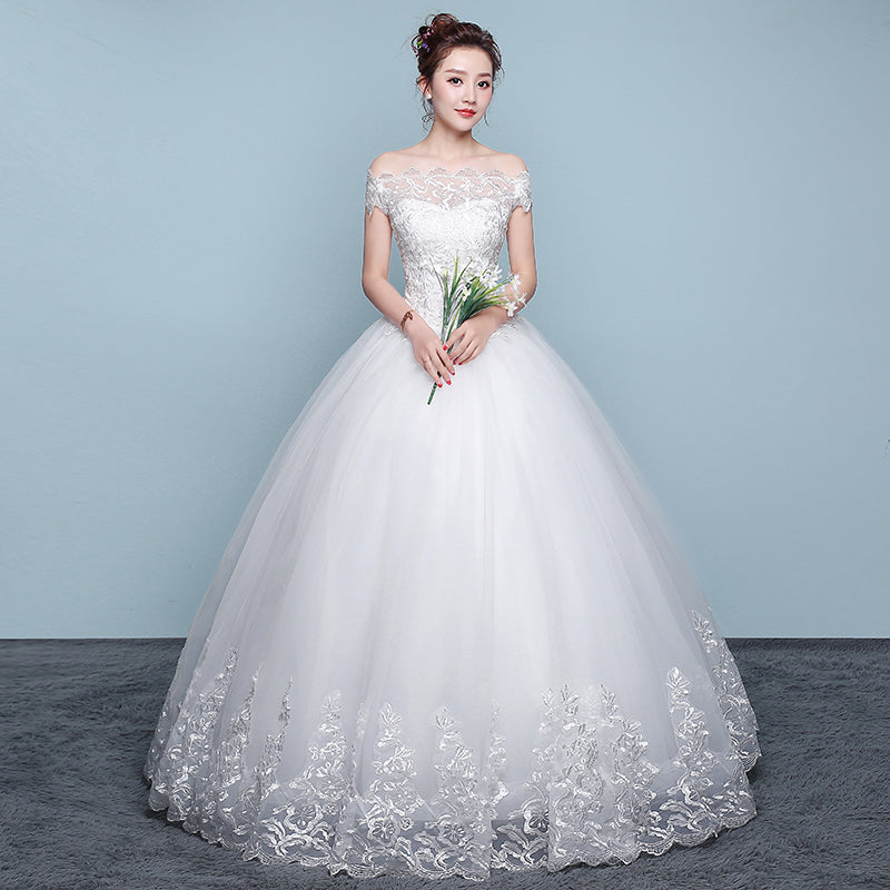 Qidi wedding dress shoulder wedding dress Image