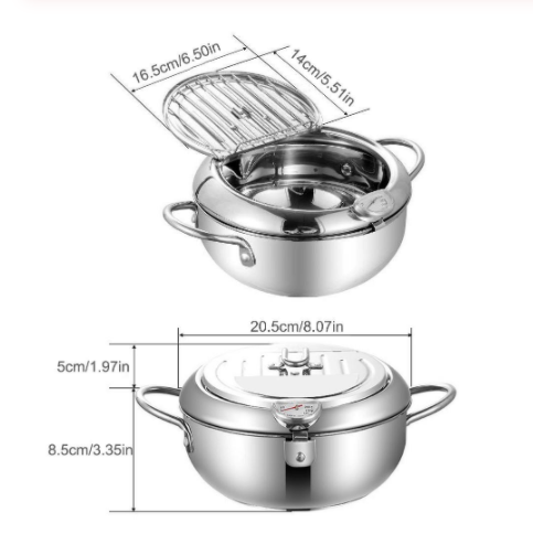 Stainless Steel Telescopic Folding Basket Frying Basket French Fries Degreasing Kitchen Tool Image