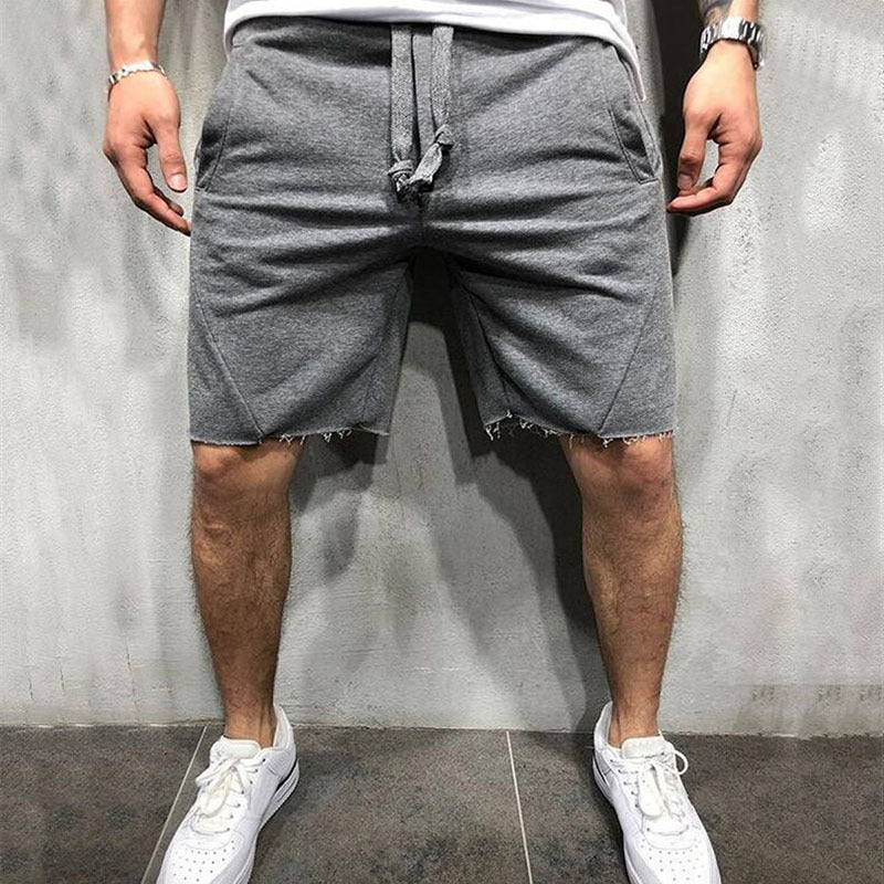 summer mens gym sports sport grey shorts for men Image