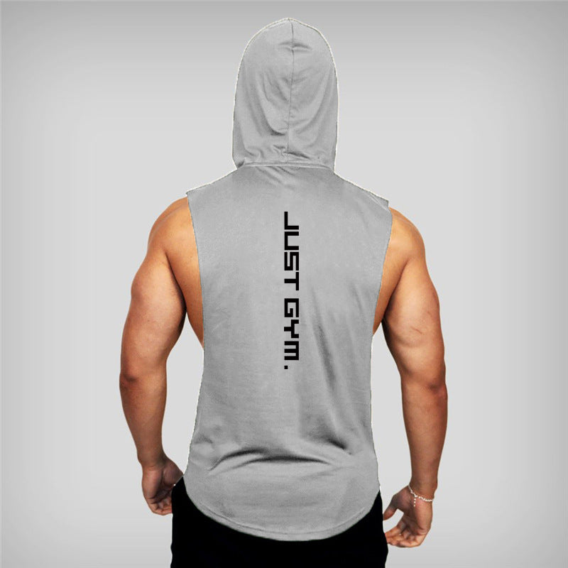 Fitness Vest Men Hooded Loose Clothes Image