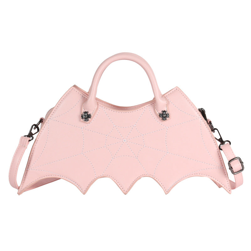 Halloween Spider Web Shape Shoulder Bags Personality Batgirl Tide Pu Handbags Fashoin Messenger Crossbody Bag Image