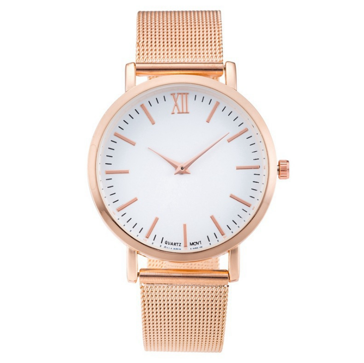 Vansvar fashion brand silver and gold mesh band creative marble wristwatch casual women quartz watches gift relogio feminino Image