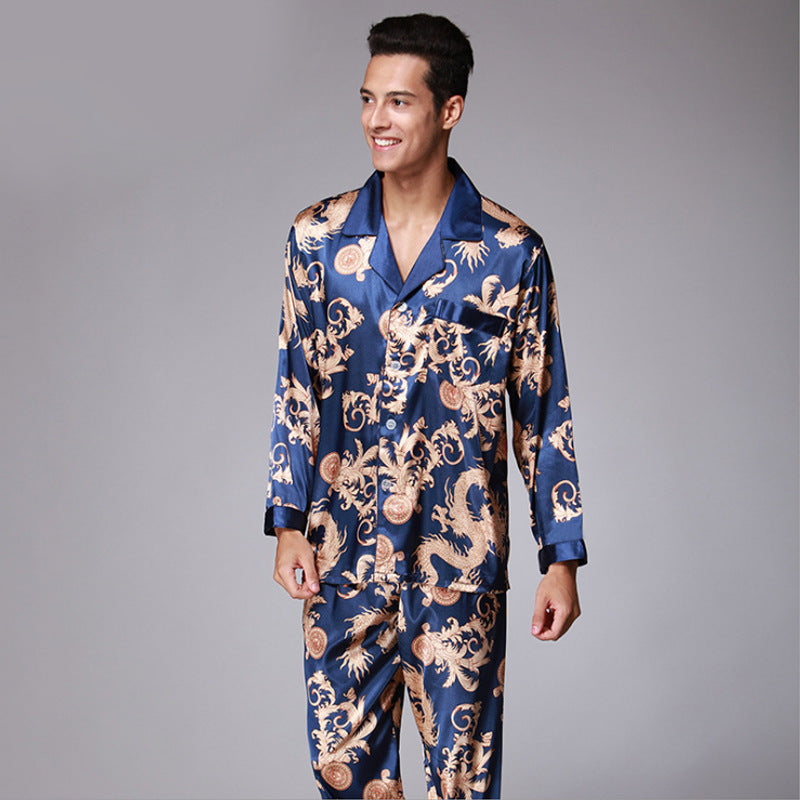 Men's Long Sleeve Pants Pajamas Set Image