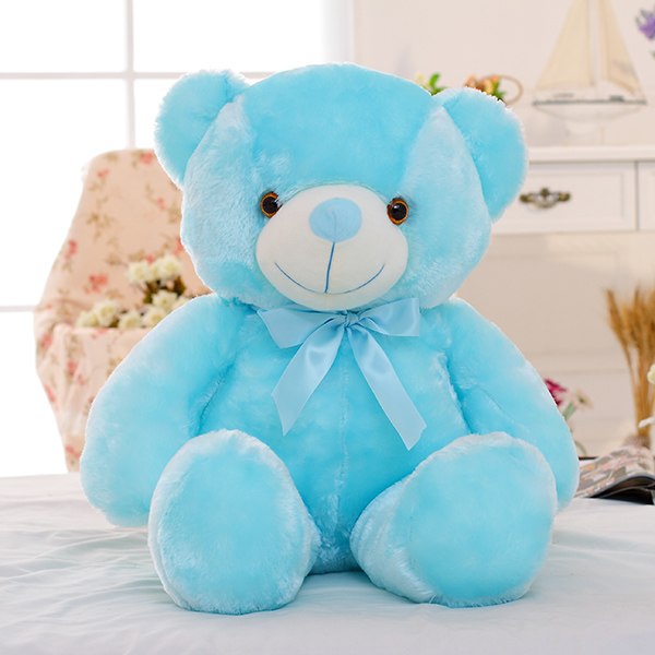 Creative Light Up LED Teddy Bear Stuffed Animals Plush Toy Colorful Glowing Christmas Gift For Kids Pillow Image