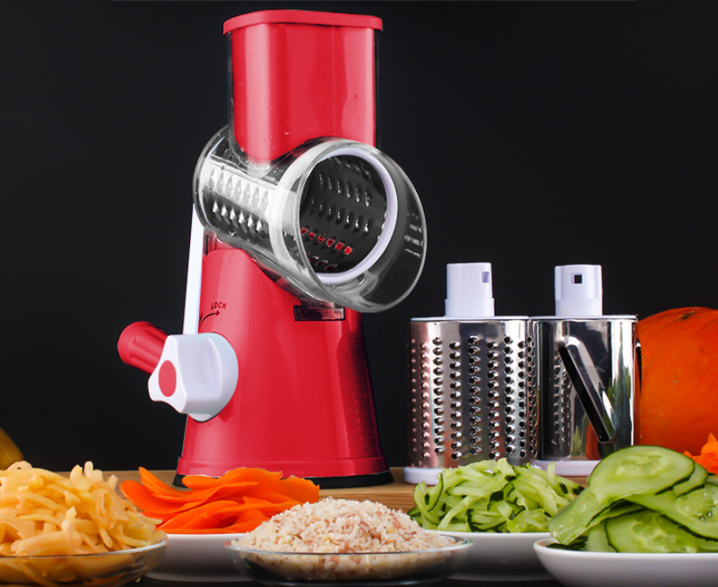 Manual Kitchen Accessories Multifunctional Round Mandoline Potato Slicer Vegetable Cutter Slicer Cheese Kitchen Gadgets Image