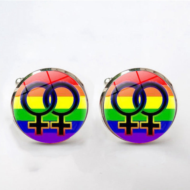 Gay Pride Cufflinks Image