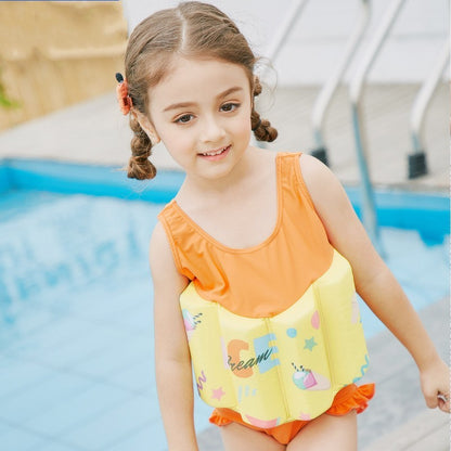 Children's Life Jackets Buoyancy One-piece Swimsuits Baby Girl Life Jackets