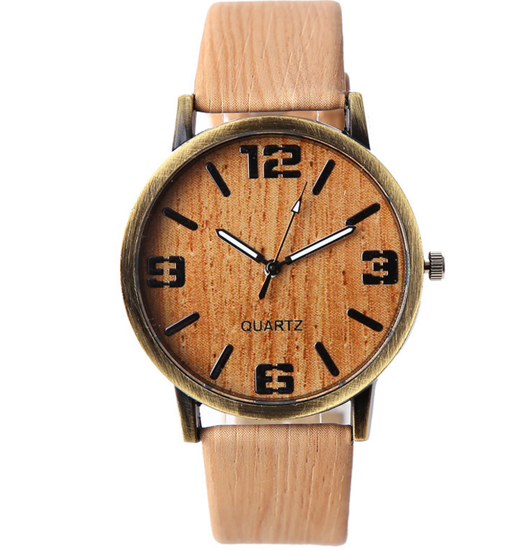 Wood Grain  Style Wrist Watch Image