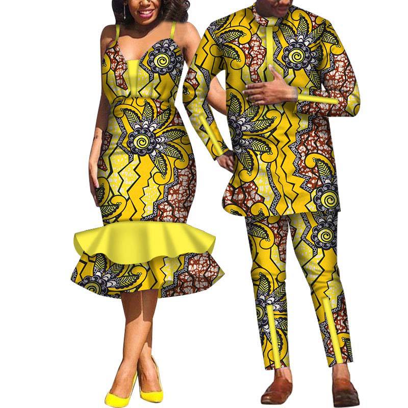 Couple clothing suspender skirt African clothing Image