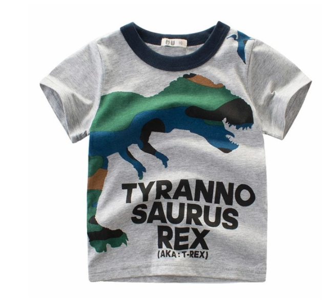 Children's Wear 2021 Summer New Korean Children's Boys Cotton T-shirt Men's Treasure In Children's Short Sleeves Image