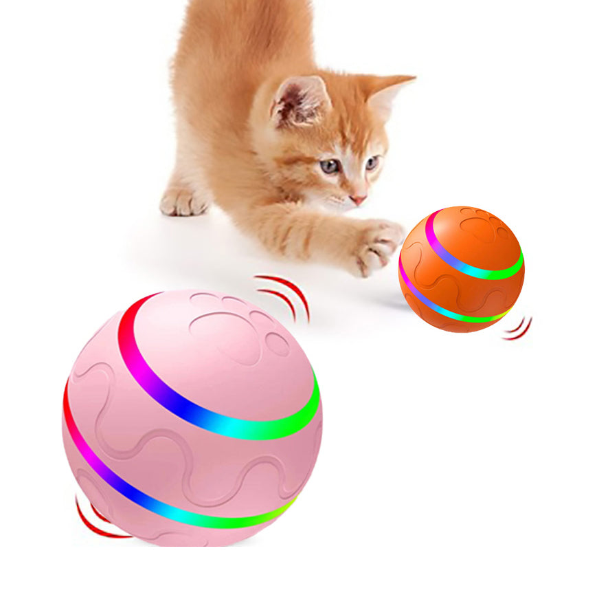 Pet New Cat Wicked Ball Toy Intelligent Ball USB Cat Toys Self Rotating Ball Automatic Rotation Ball Image