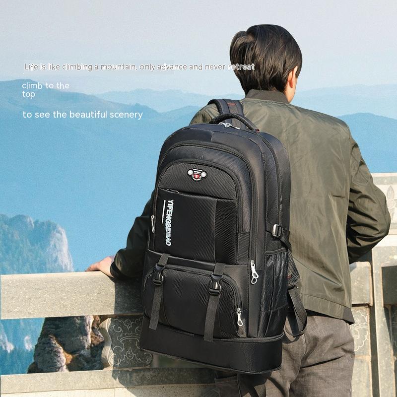 Men's Big Travel Tourist Mountaineering Outdoor Large Capacity Luggage Backpack Image