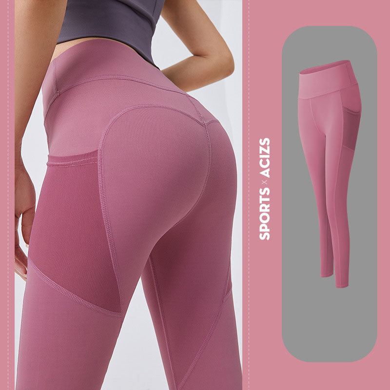 Yoga Pants Women With Pocket Leggings Sport Girl Gym Leggings Women Tummy Control Jogging Tights Female Fitness Pants Image