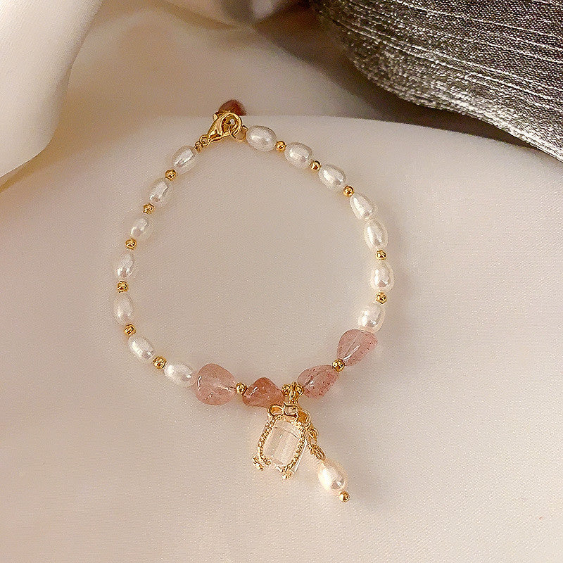 Transfer Flourishing Peach Blossom Baroque Pearl Bracelet Image