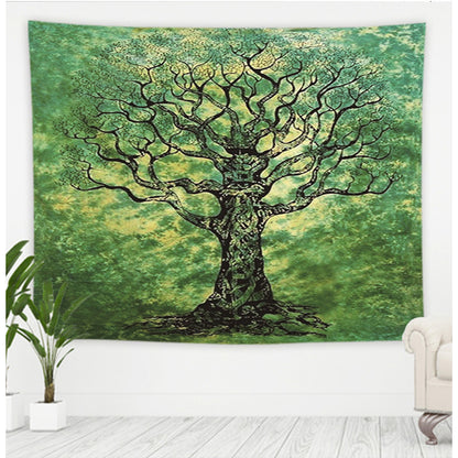 Nature Wall Tapestry Tree Forest Starry Sky Psychedelic Carpet Wall Cloth Tapestries Sunset Hippie Tree Landscape Home Decor