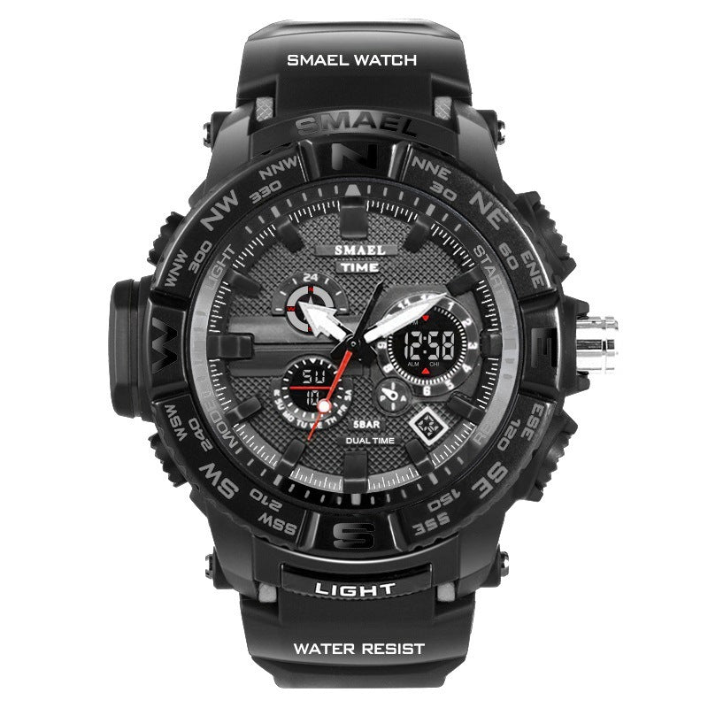 Waterproof And Shockproof Dual Display Luminous Watch Image