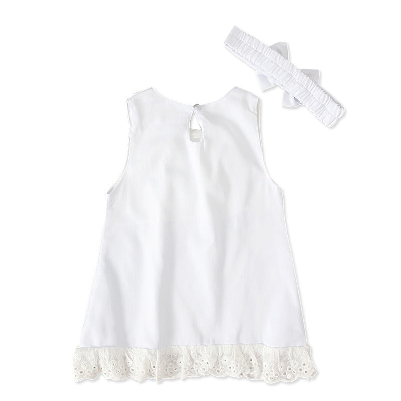 Girls baby sleeveless bow skirt Image