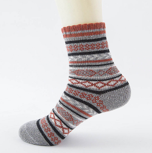 Winter Thick Warm Stripe Wool Socks Casual Sock Business Socks Image