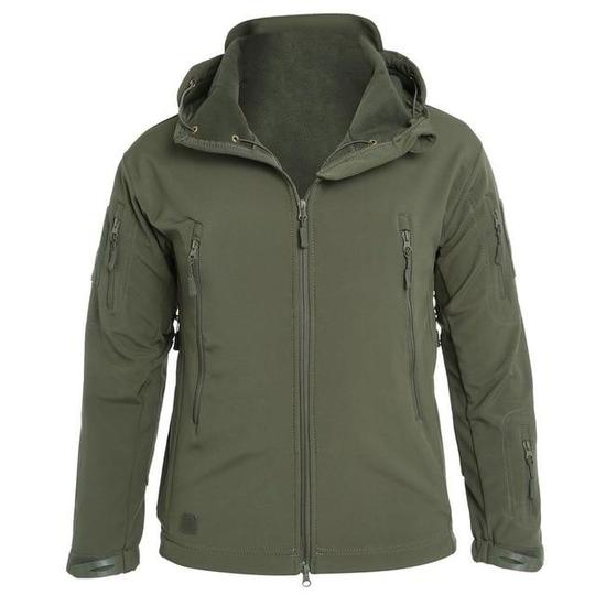 Soft Shell Jacket Men Windproof Hooded Jacket Image