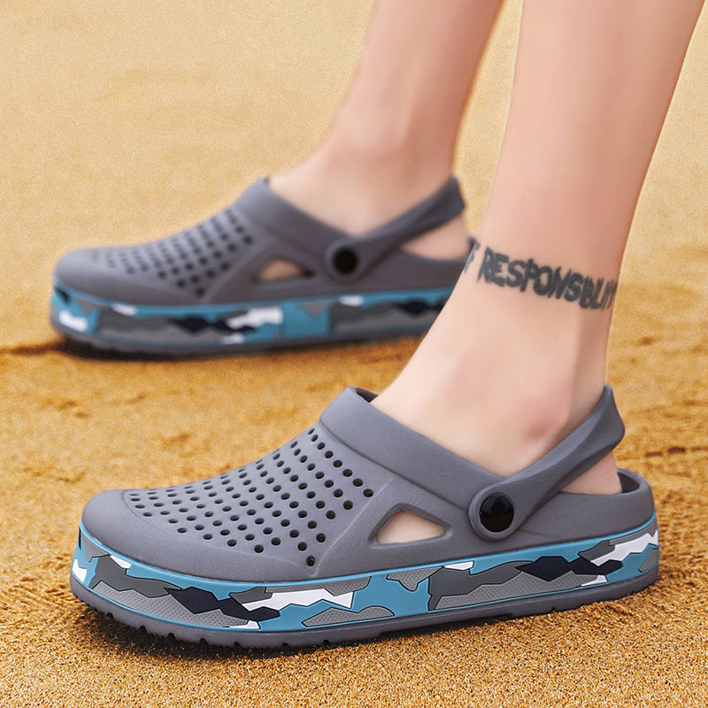 Summer Sandals With Baotou Non-Slip Slippers Thick-Soled Beach Shoes Outside The Hole Shoes Image