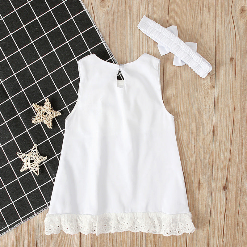 Girls baby sleeveless bow skirt Image