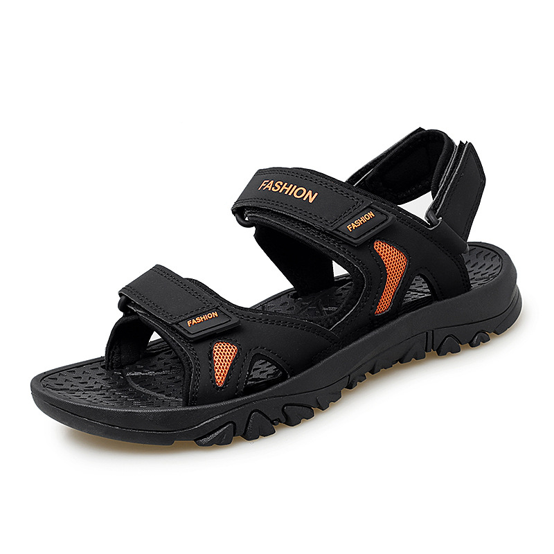 Velcro Sandals Men Summer Breathable Beach Shoes Image