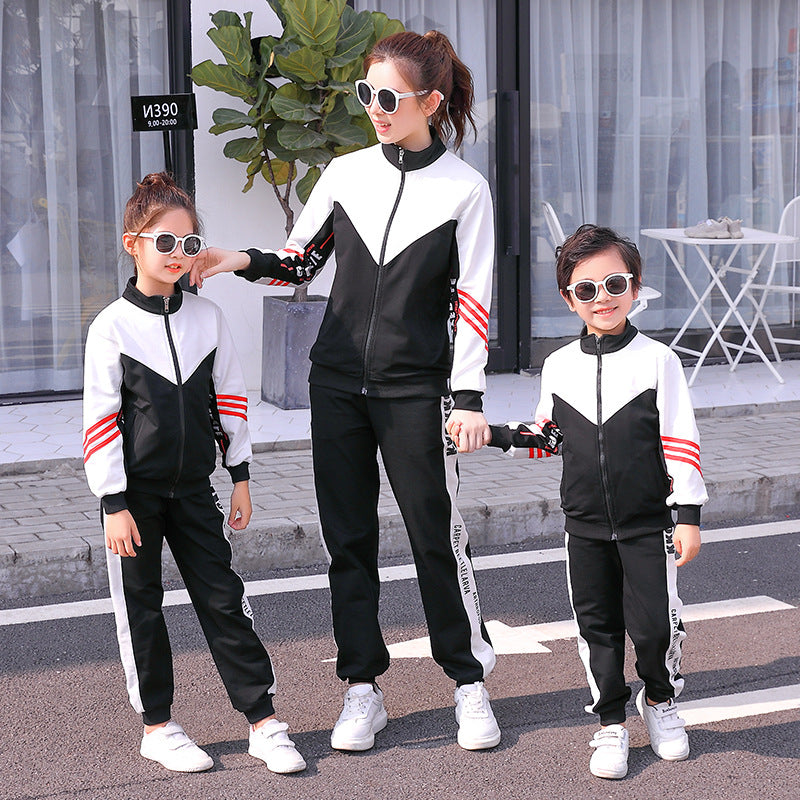 Parent-child Sportswear Mother-daughter Father-son Suit School Uniform Image