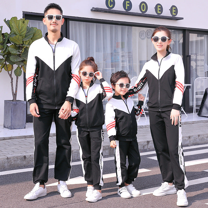 Parent-child Sportswear Mother-daughter Father-son Suit School Uniform Image