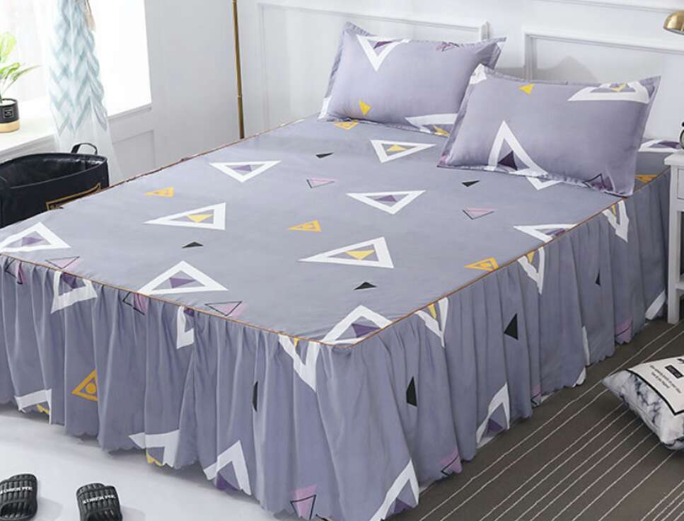 Bed Skirt Pillowcase 3 Woolly Bedsheet Bedding Set Bedspread Image