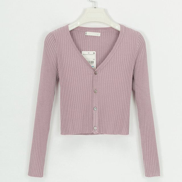 sweater cardigan women Slim sweaters Image