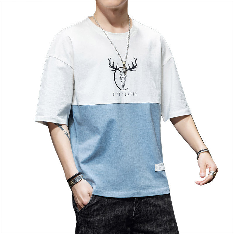 Loose casual half sleeve T-shirt men