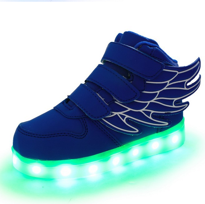 Children's shoes led light shoes children's wings light shoes usb charging colorful luminous shoes casual light shoes Image