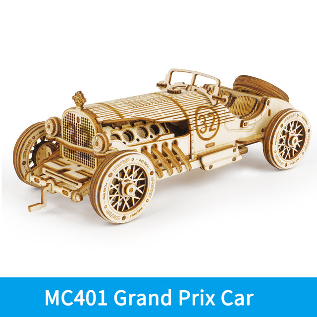 Car 3D Wooden Puzzle Game Assembly Racing Children's Toys Image