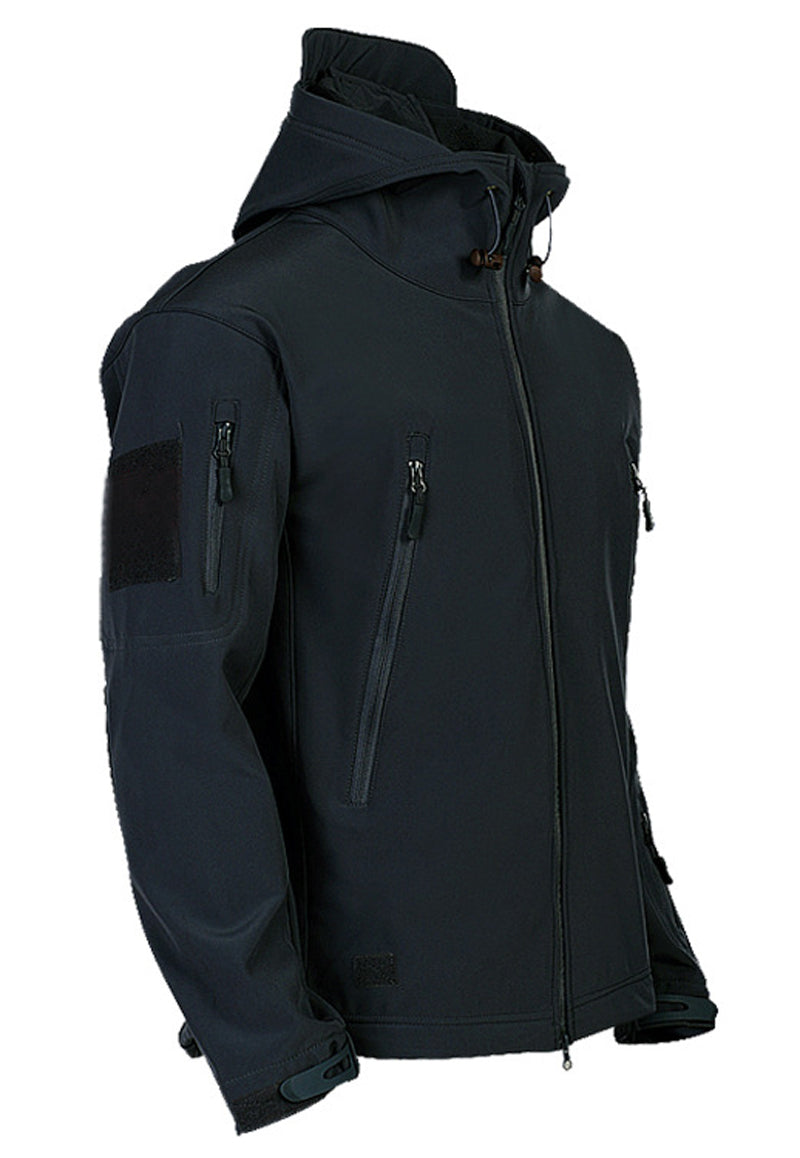 Soft Shell Jacket Men Windproof Hooded Jacket Image