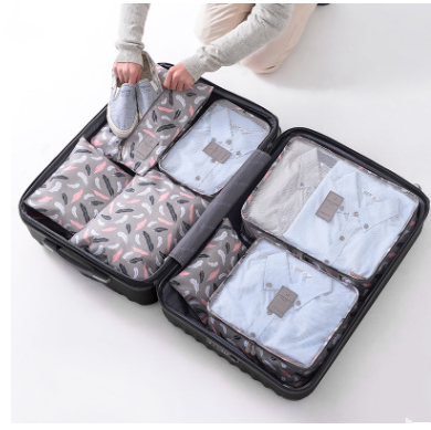 Durable Waterproof Nylon Packing Cube Travel Organizer Bag Image