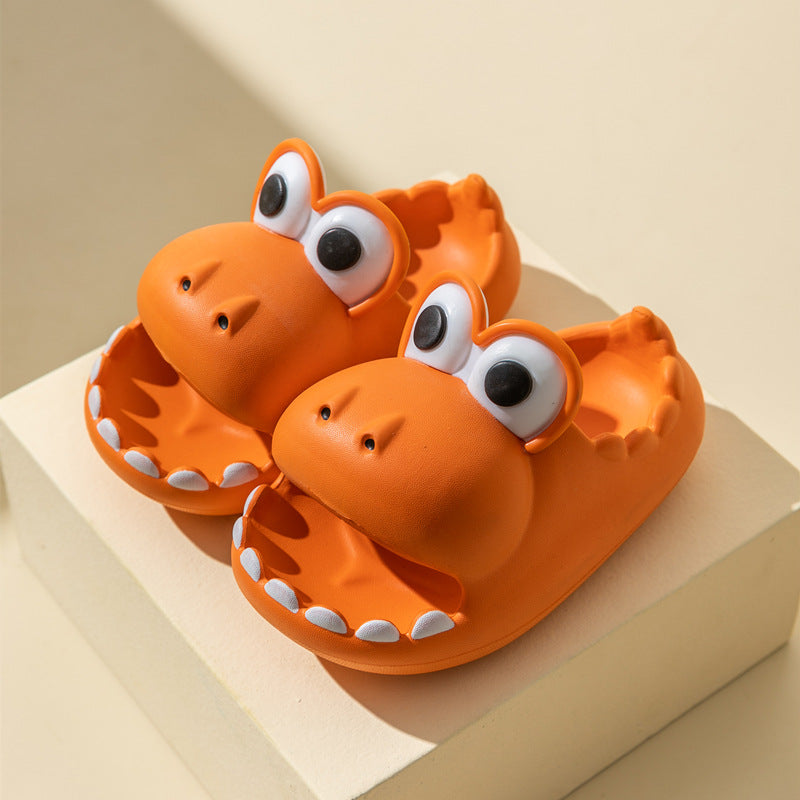 Kids Dinosaur Slippers Wholesale Summer Cartoon Parent Child Outdoor Home EVA Sandals Women Men Kids Cute Slippers Baby Shoes Image