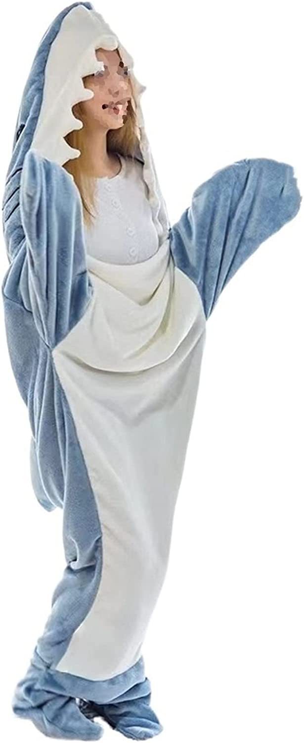 Home Soft Flannel Shark Blanket Hoodie Image