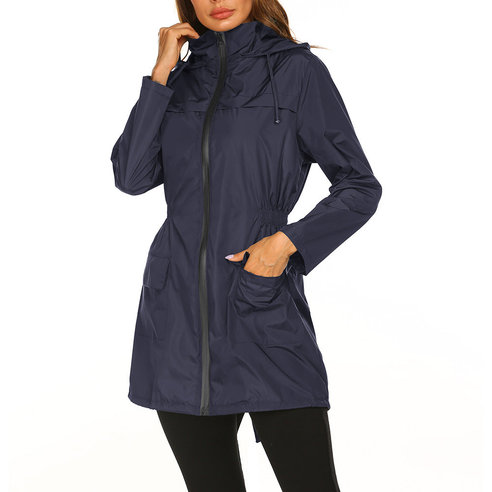 Waterproof Light Raincoat Hooded Windbreaker Mountaineering Jacket Women's Jacket Image